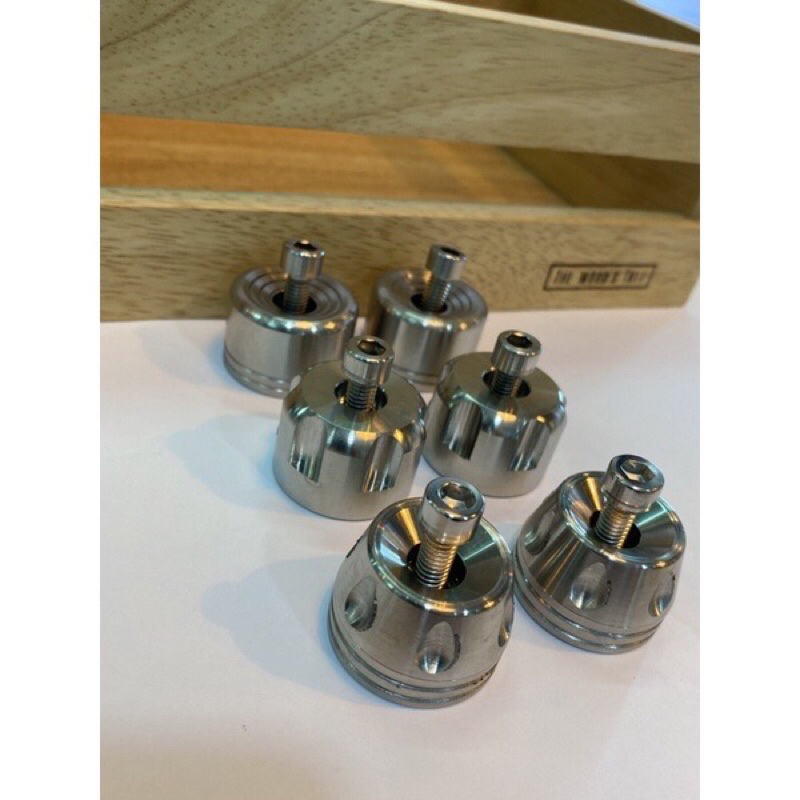 ตุ้มปลายแฮนด์ สแตนเลส X-Max ทุกปี ลายหยดน้ำ/ก้นหอย/เฟือง สีเงิน สำหรับรถ Yamaha ปลายแฮนด์แต่ง ราคา ถูกที่สุด ดีลบีเคเค แกลเลอรีภาพที่ 2