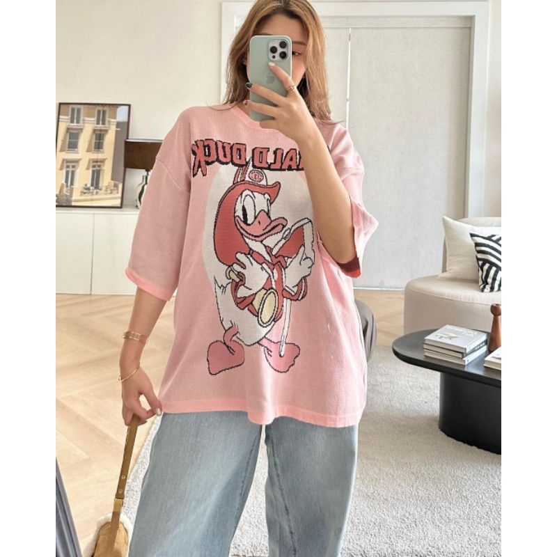 ส่งต่อ เสื้อยืดไหมพรม เสื้อไหมพรม สาวอวบ โอเวอร์ไซส์ Pleasedme อก 50-58