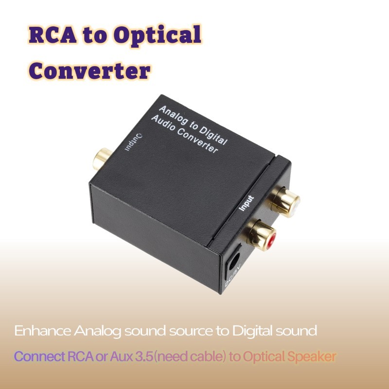 Analog To Digital Audio Converter rca to optical adc