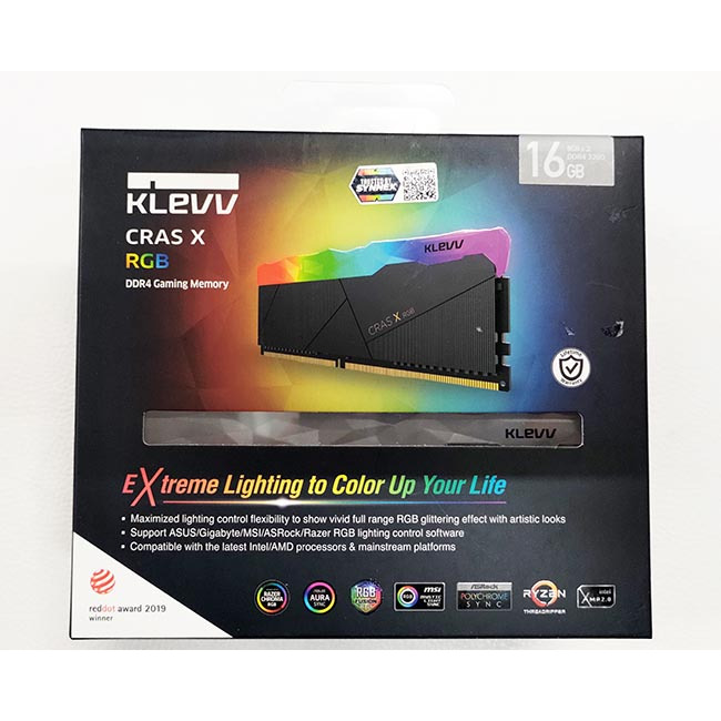 RAM KLEVV CRAS X RGB 16GB (8x2) DDR4 3200MHz (BLACK) ของใหม่ยังไม่แกะกล่อง