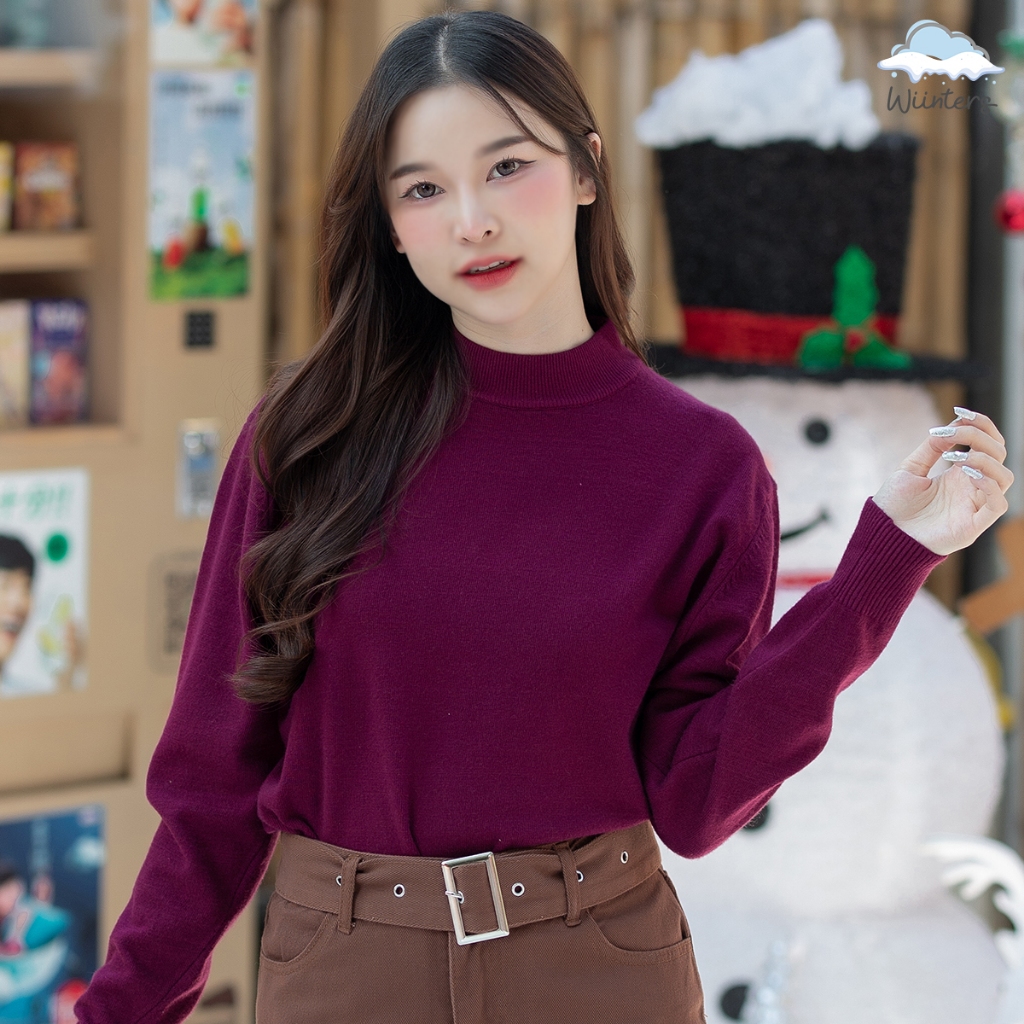 [ Bibill Unisex Sweater ] 6 สี I เสื้อคอปีน เสื้อไหมพรม สเวตเตอร์ไหมพรม กันหนาว ใส่ได้ทั้งชายและหญิง