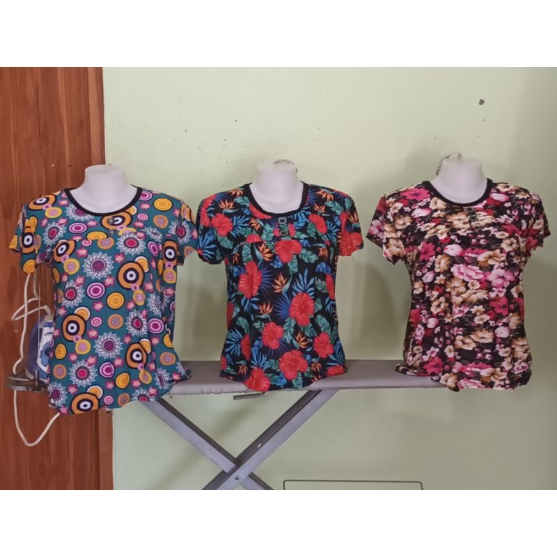 เสื้อแขนสั้น คุณแม่ อาม่า คนแก่ใส่เย็น เนื้อผ้าสดุ้งใส่ง่ายชักไม่ต้องรีด