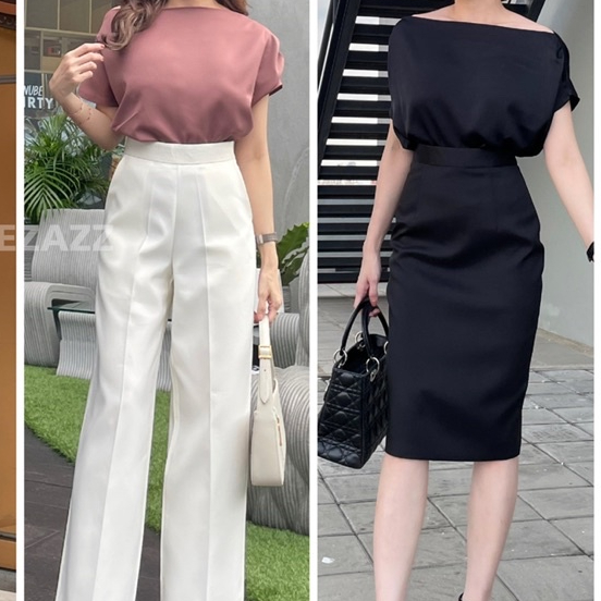 #เสื้อผ้าใส่สบาย #เสื้อทรงปาดไหล่ #เสื้อทรงEma #ผ้าซิลสเปน #เสื้อแฟชั่น