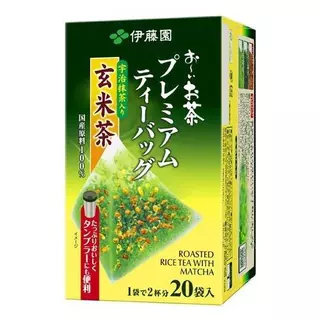 [พร้อมส่ง]Itoen Matcha Green Tea with Roasted Rice 20P อิโตเอ็น ชาเขียวมัจฉะพรีเมี่ยมพร้อมข้าวคั่ว 20 ซอง