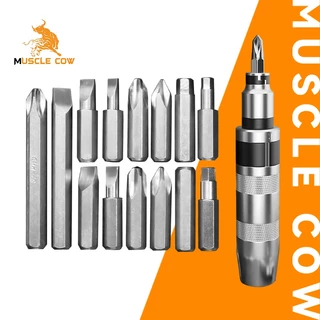 MUSCLE COW ไขควงตอกกระแทก พร้อมดอกไขควง 14 ดอก เกรดเหล็ก CRV แท้ ใช้ขันน็อต-คลายน็อต สกูร ที่ขันแน่น
