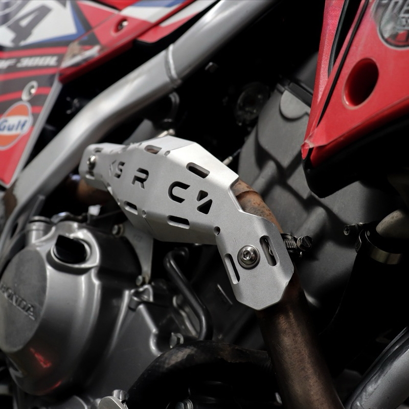 การ์ดท่อ ทรง Mega Bomb SRC สำหรับ HONDA CRF300L , CRF300RALLY / EXHAUST HEAT GUARD FOR HONDA CRF300L , CRF300RALLY