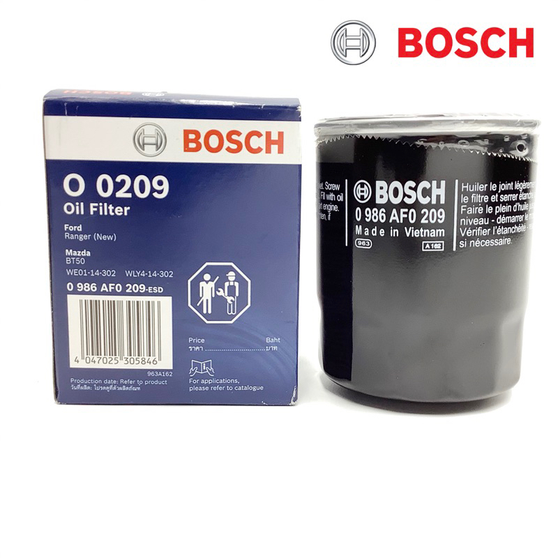Bosch กรองน้ำมันเครื่อง Ford Ranger รุ่น 2, EVEREST ปี 2003-2015, Mazda BT50 ปี 2006