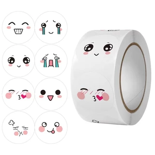 สติ๊กเกอร์ ขอบคุณ ขนาด2.5ซม.500ดวง กระดาษ ลายสัตว์,อีโมจิ Thankyou Sticker