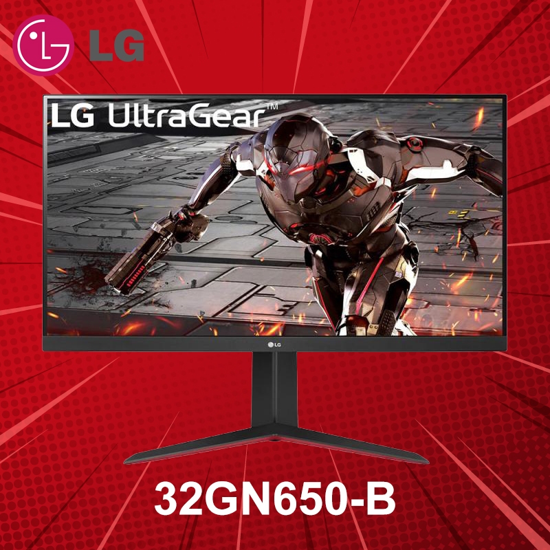 จอมอนิเตอร์ 32" LG UltraGear 32GN650-B VA 2K 165Hz ประกันศูนย์ 3 ปี