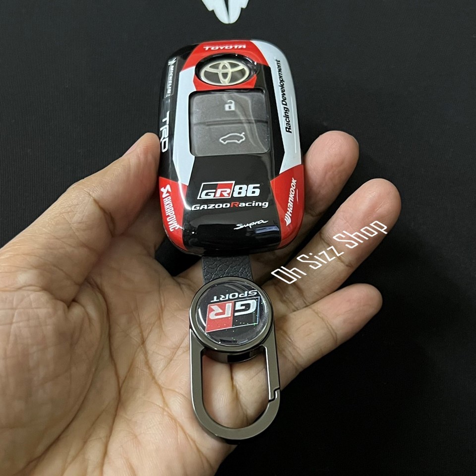 เคสรีโมทรถ Toyota Yaris Cross  Yaris ATIV   Veloz 2023  แบบลาย GR Sports  สามารถดึงกุญแจในรีโมทได้ ด้านหน้าปุ่มกดปกป้องก ราคา ถูกที่สุด ดีลบีเคเค แกลเลอรีภาพที่ 4