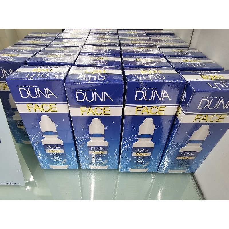 น้ำยาล้างคอนแทคเลนส์ ดูน่า เฟส DUNA 100 ml น้ำยาแช่และทำความสะอาดคอนแทคเลนส์ DUNA FACE Contact lens care product