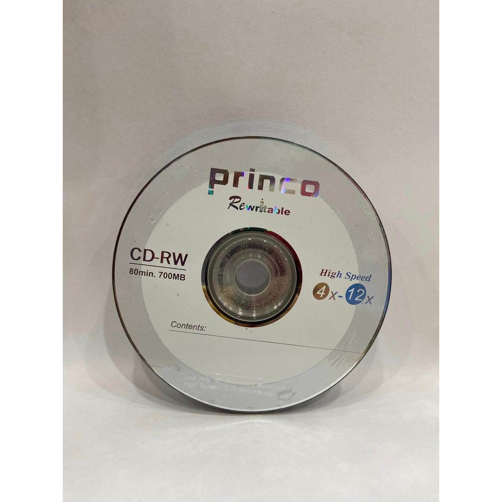 ส่งจากไทย Princo BenQ 1แพ็ค/10แผ่น CD DVD CD-R DVD-R CD-RW  ซีดีเปล่า ดีวีดีเปล่า แผ่นไร้ เขียน
