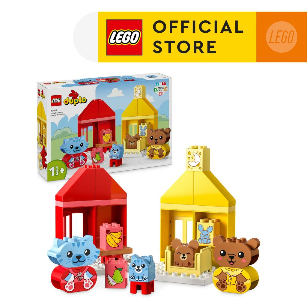 LEGO DUPLO My First 10414 Daily Routines: Eating & Bedtime Building Set Toys (28 Pieces)