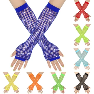 ถุงมือตาข่ายเพชร แฟชั่นน่ารักสำหรับผู้หญิง เด็กก็ใส่ได้