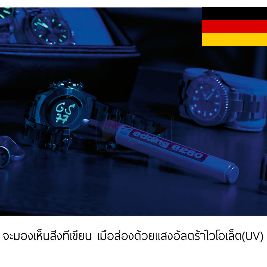 edding 8280 ปากกาล่องหน กันน้ำ ปากกาจดซีด Seed Crypto Marker จด Seed Phrase Ledger Nano Trezor SafeP