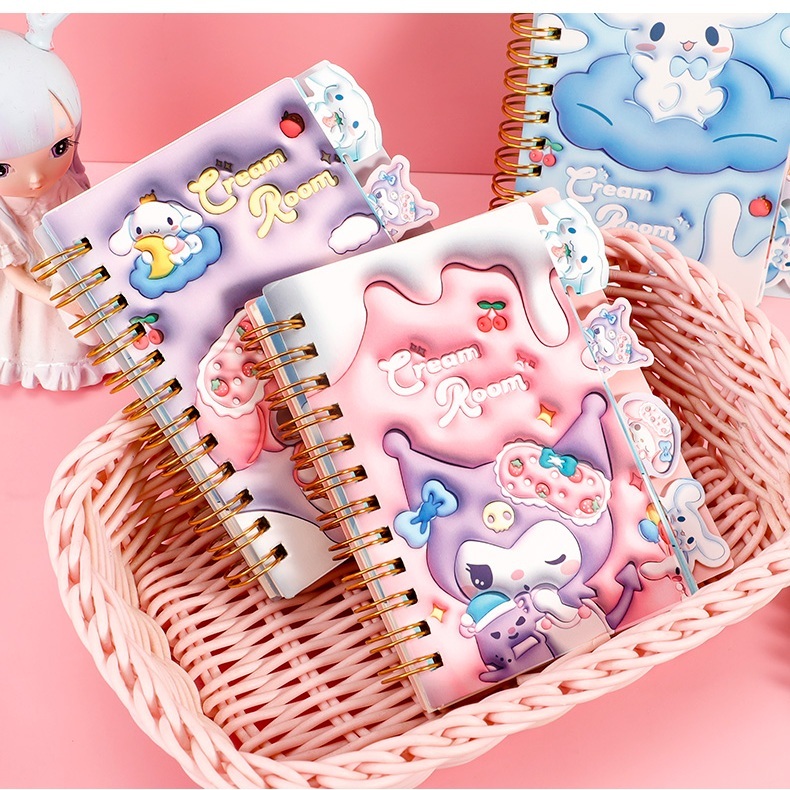 พร้อมส่ง สมุดโน๊ต A5 ซานริโอ้ สมุดจด มีเส้น สมุดสันห่วง กระดาษลายการ์ตูน Notebook