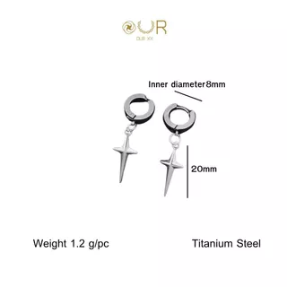Our XX Holy hoop-Clip ต่างหูเจาะและหนีบ วัสดุไทเทเนียมเกรดเครื่องมือแพทย์ (P032-P034)(C055-C057)