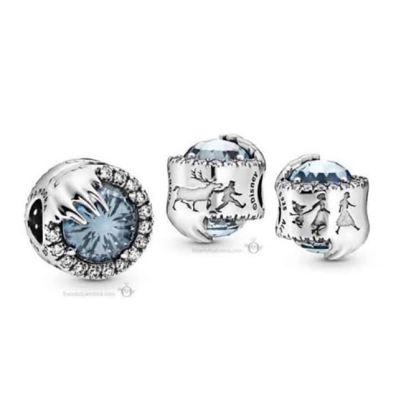 ⭐️(พร้อมส่ง)⭐️เรเดี้ยนเอลซ่า PANDORA Disney Frozen Winter Crystal Charm ของเเท้100%