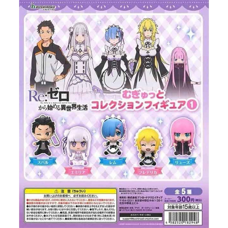 ( แท้ / มือ 2/ ) กาชาปอง พวงกุญแจ figure Re:Zero  พร้อมส่งค่ะ