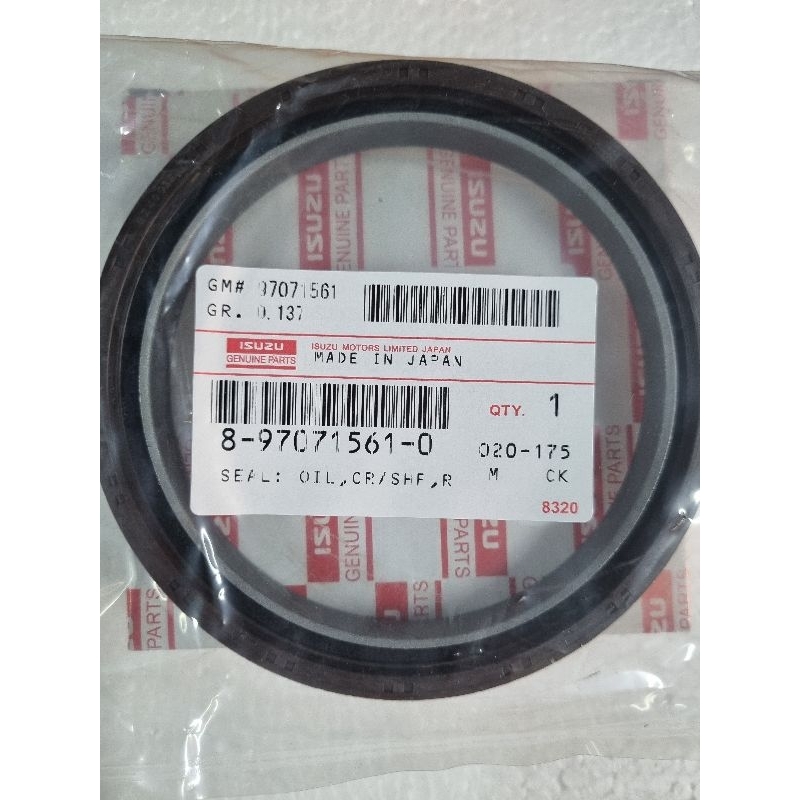 ซีลคอหลังสลิปเหล็ก TFR-D-max 4JA,4JB,4JH,4JJ,4JK """ยกเว้นรุ่น 1.9 รหัสสินค้า 8-97071561-0