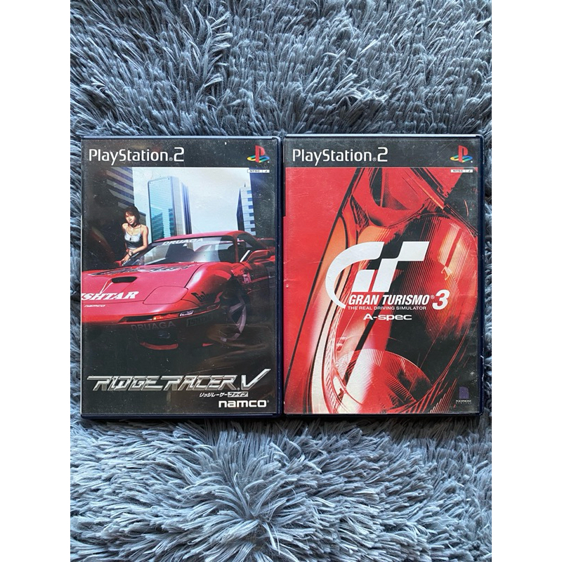 แผ่นแท้ PS2 เกมส์แข่งรถ Ridge Racer V และ Grand Turismo 3 แผ่นสวยคู่มือครบ