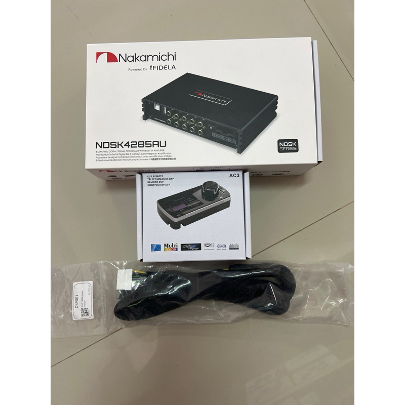 7169บาท NDSK4285AU 1 ตัว คอนโทรล2” AC3 1ตัว ยี่ห้อNakamichi DSP 2in 8Out EQ31BAND AMP80X4CH USB ปรับ