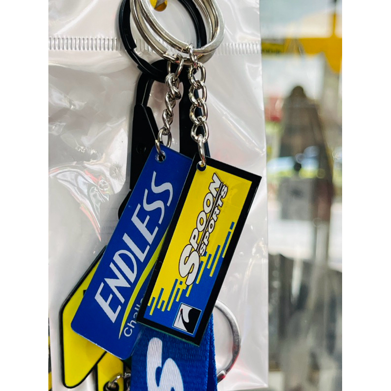 พวงกุญแจรถแต่ง พวงกุญแจรถซิ่ง By SPOON ENDLESS พลาสติก โลโก้ สปูน เอนเลส ลายฟร้อน ตัวหนังสือ พวงห้อย