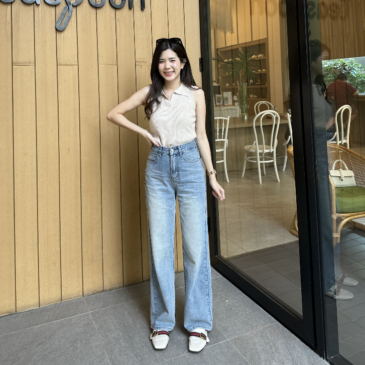 Jarikashop - กางเกงยีนส์รุ่น ROSIE ( ผ้าไม่ยืด )