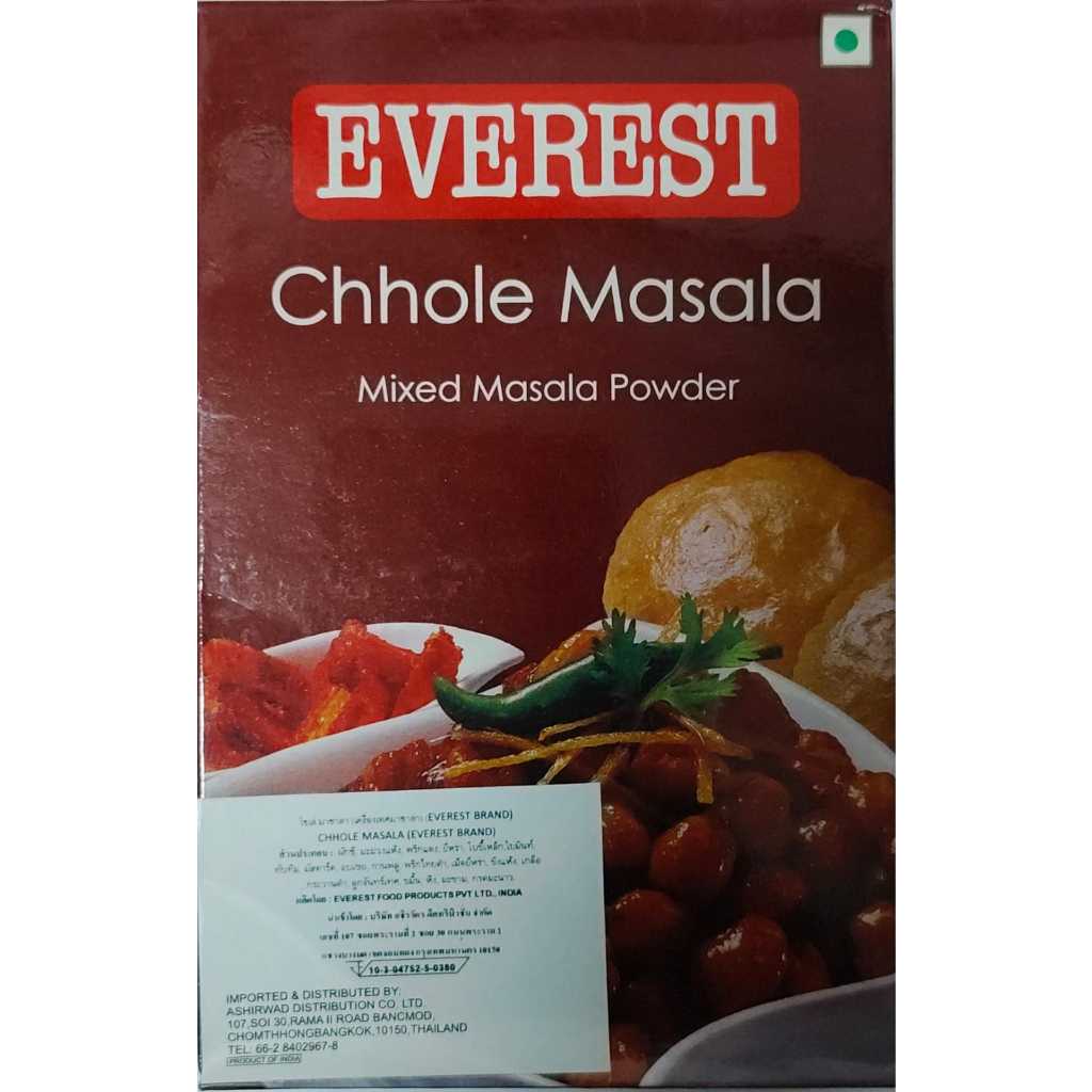 Everest Chhole Masala 100g เครื่องเทศใช้ทำแกงถั่วลูกไก่​