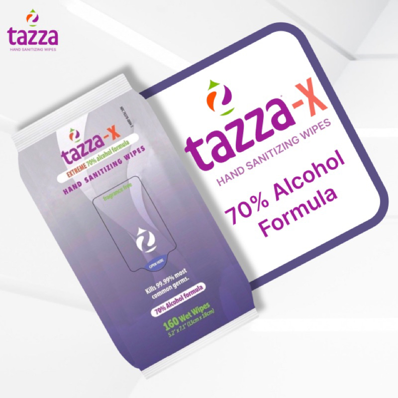 Tazza hand sanitizing wipes ผ้าเปียกฆ่าเชื้อโรค 160แผ่น