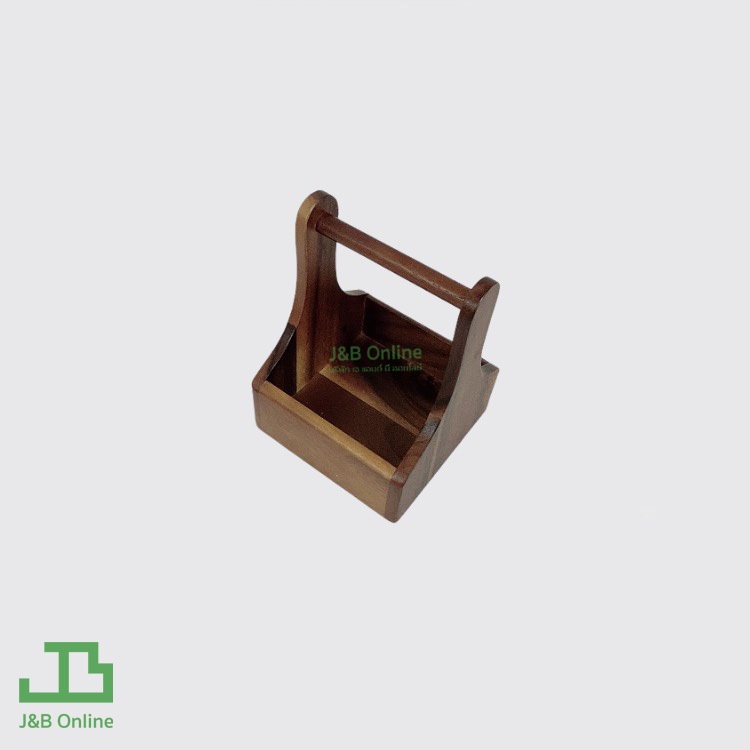 ตะกร้าซอส ตะกร้าไม้ กระเช้าไม้ กล่องไม้ ใส่เครื่องปรุง กระเช้าใส่เครื่องปรุงรส - รูปที่ 2