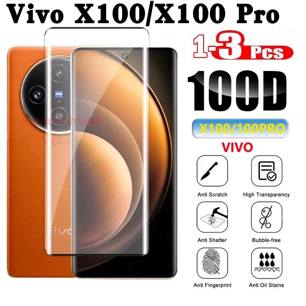 Vivo X100 Proตรงรุ่น(พร้อมส่งในไทย)ฟิล์มกระจกเต็มจอVivo X100/X100 Pro