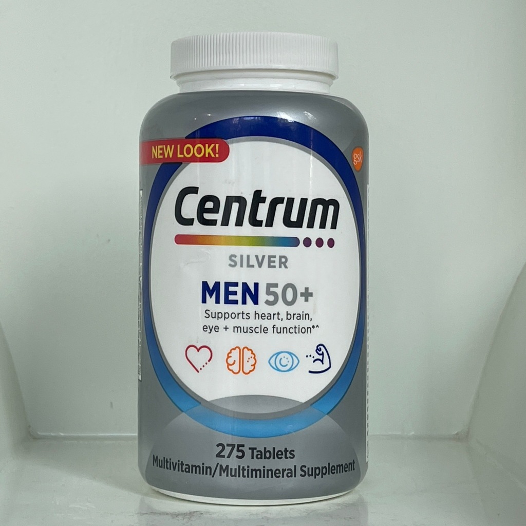 Centrum silver Men 50+  275 tablets ช่วยบำรุงหัวใจสมองและดวงตา