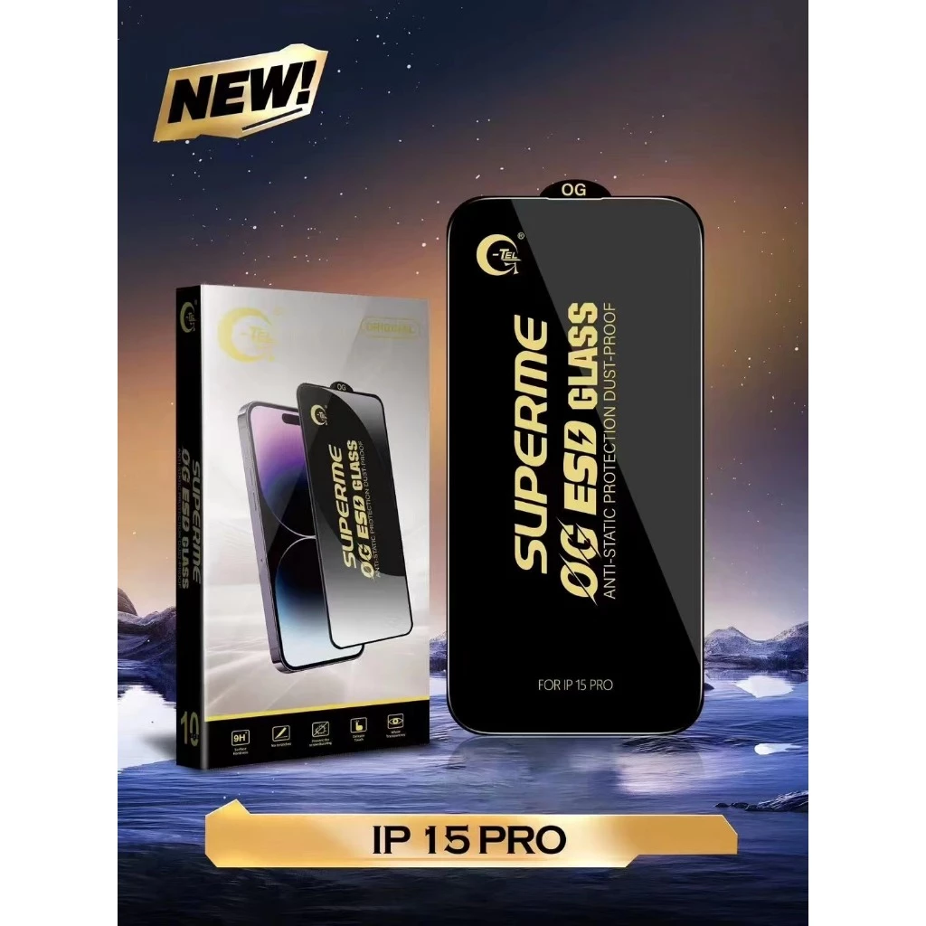 ฟิล์มกระจกเต็มจอใสขอบดำจอโค้ง0.4mmยี่ห้อTEL สำหรับIPHONE ทุกรุ่น7P XS XR 11 12PRO13PRO 14PROMAX 15PROAMX 16PLUS 17PROMAX