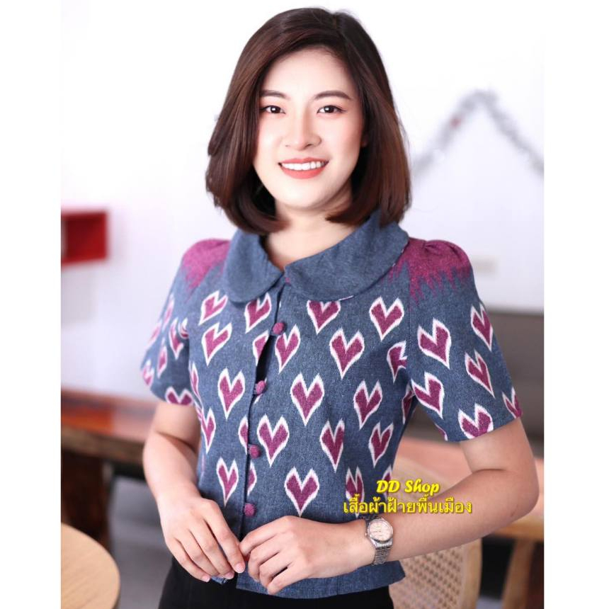 เสื้อผ้าฝ้ายพื้นเมือง ลายไทย