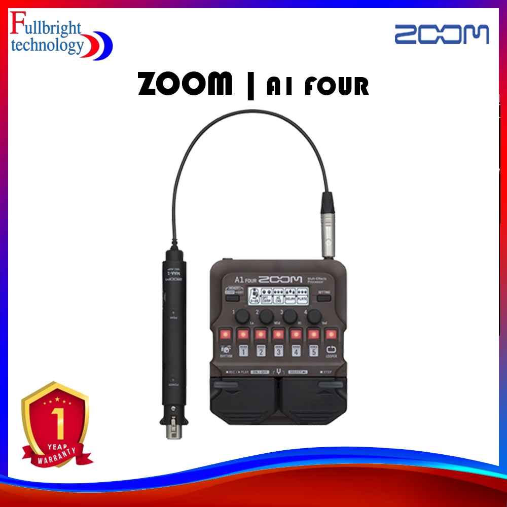 มัลติเอฟเฟคกีต้าร์โปร่ง ZOOM A1 FOUR (ประกันจากศูนย์ 1 ปี)