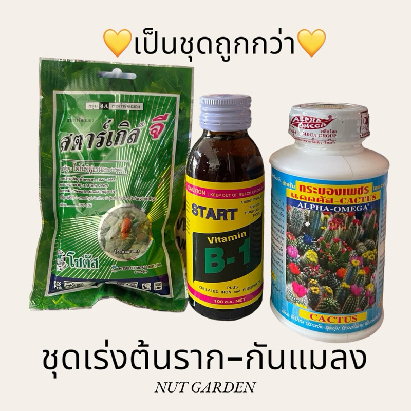 💛เป็นชุดถูกกว่า💛ค่าส่งถูกกว่า 100 บาท ปุ๋ยเร่งต้นแบบน้ำ กันแมลงสตาเกิ้ลจี น้ำยาเร่งราก B1