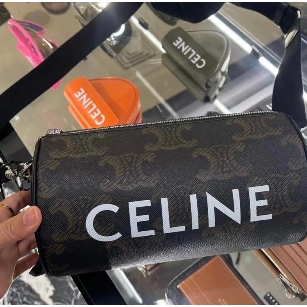 CELINE/สีดำ/สายสะพายถอดได้/กระเป๋าสะพาย/กระเป๋าคลัทช์/ของแท้ 100%