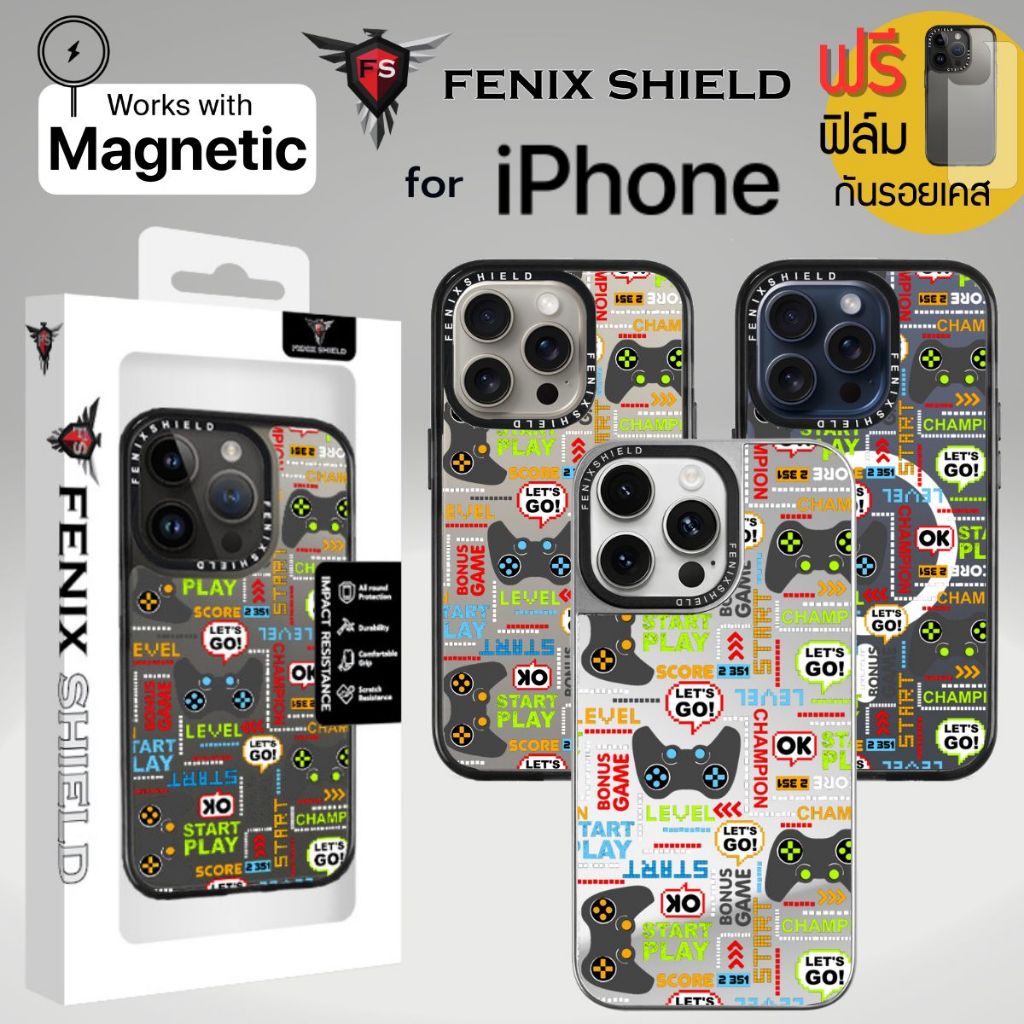 (แถมฟิล์มเคส) เคส FenixShield Tough EXTREME [ GAME EVERYDAY ] สำหรับ iPhone 15 / 14 / Pro / Pro Max