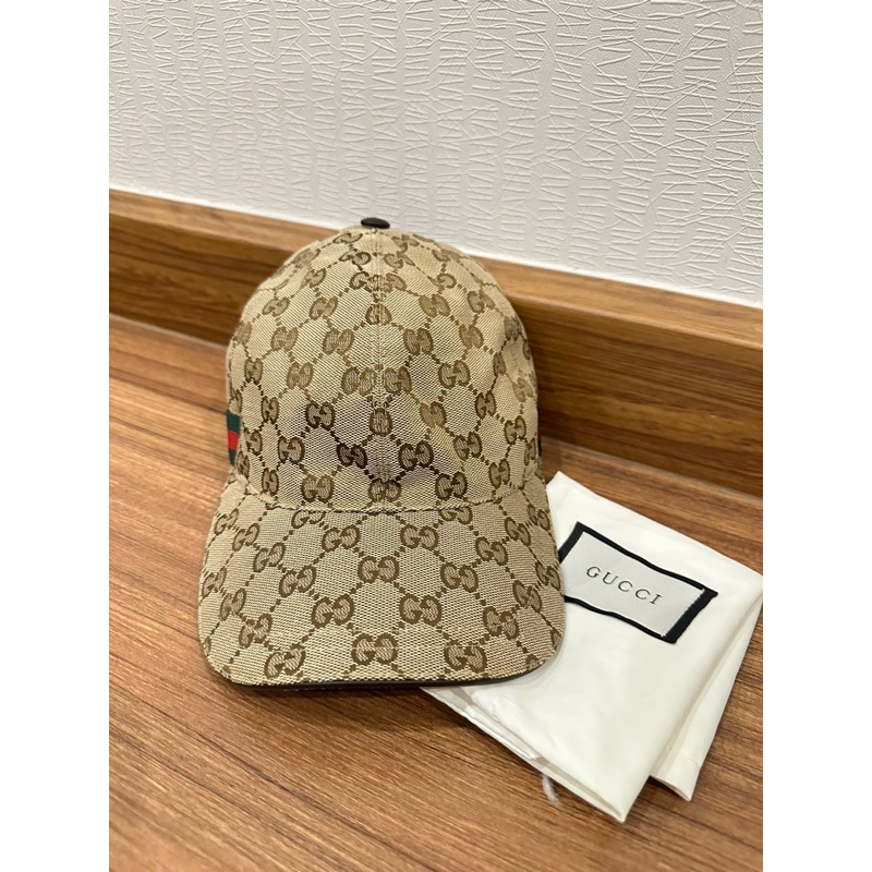 มือสอง!! Gucci cap original GG canvas หมวกกุชชี่ ไซส์ M