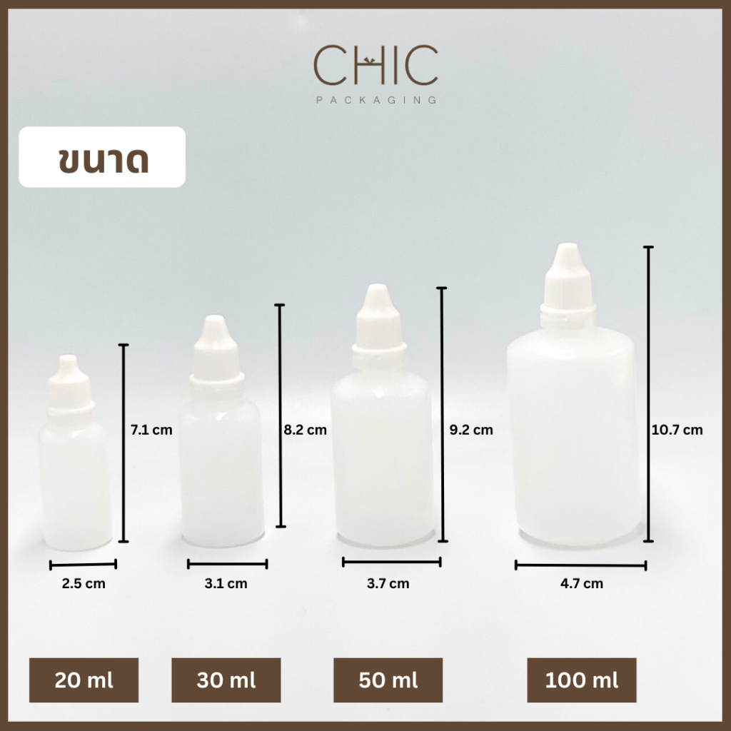 พร้อมส่ง ขวดบีบหยด 3/5/10/15/20/30/50/100 มีจุกหยด งานพลาสติกPEบีบใช้งานง่าย ขวดยาหยอดตา ใส่น้ำเกลือ