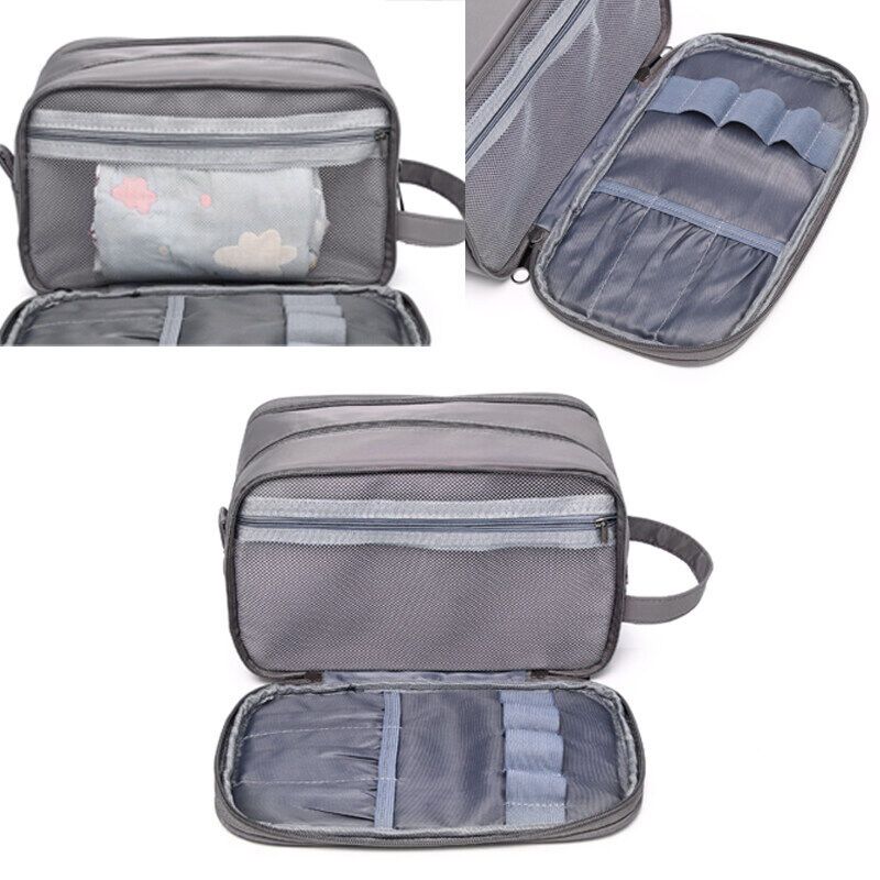 กระเป๋าใส่เครื่องอาบน้ำ กระเป๋าเครื่องสำอาง Toiletry bag มีช่องใส่เยอะ กันน้ำได้ พกพาสะดวก หยิบใช้งานง่าย Narmall_
