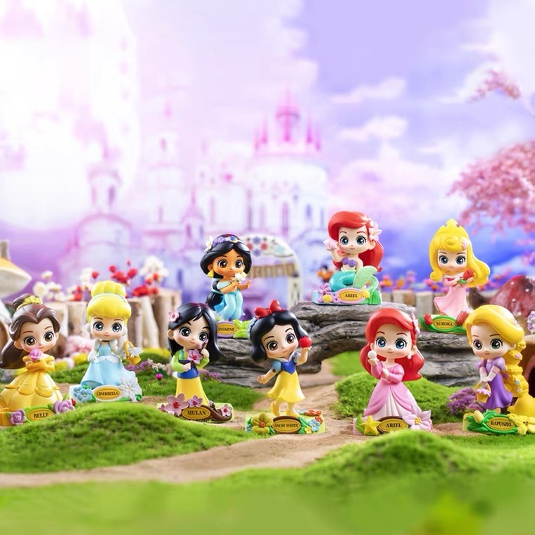 โมเดล เจ้าหญิงดีสนีย์ 8 ตัว Disney Princess Garden x Herocross Art toy เก็บปลายทางได้