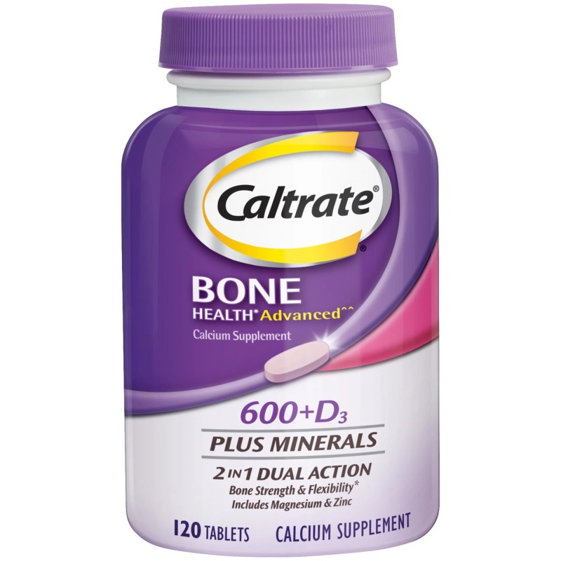 Caltrate Vitamin 600+D3 Plus Mineral 120 Tablets Bone Health Purple แร่ สุขภาพกระดูก นำเข้า สีม่วง