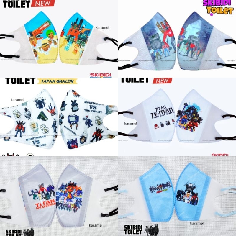 มาใหม่ แมสเด็ก ลาย Skibidi​ toilet​ (พร้อมส่งจากไทย)​
