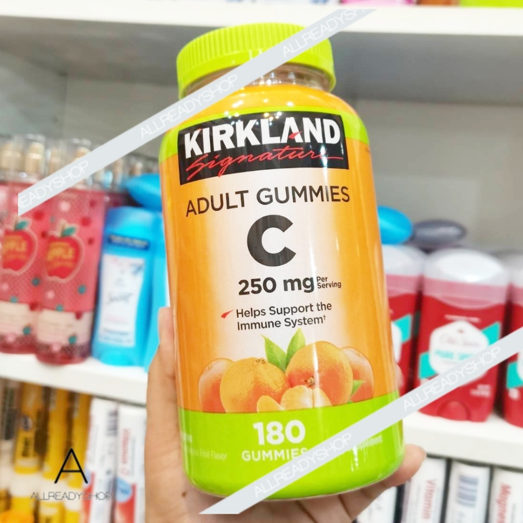🔥 Kirkland Signature Vitamin C 250 mg. Adult  180 Gummies ( EXP. 04/2024 ) กัมมี่วิตามิน / HR