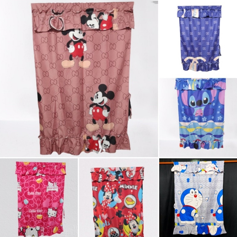 ม่านหน้าต่าง(บานเดี่ยว) แบบสอด กว้าง83×สูง125ซม. บังแสง เย็บสำเร็จราคาโรงงาน ติดตั้งง่าย พร้อมส่ง