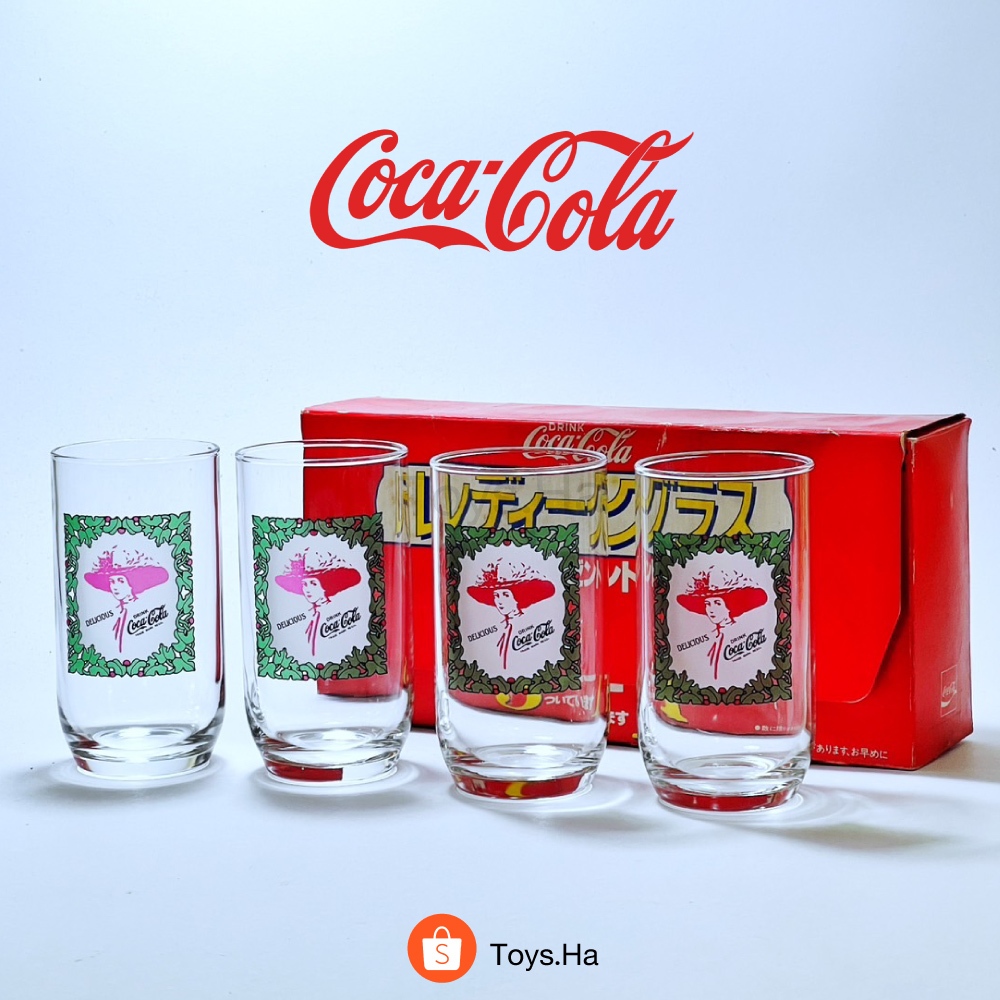 ของแท้! คอลเลคชั่นพิเศษ แก้วโค้ก coke ลาย Vintage แก้วโค้กญี่ปุ่น Coke Japan สินค้าจากประเทศญี่ปุ่น