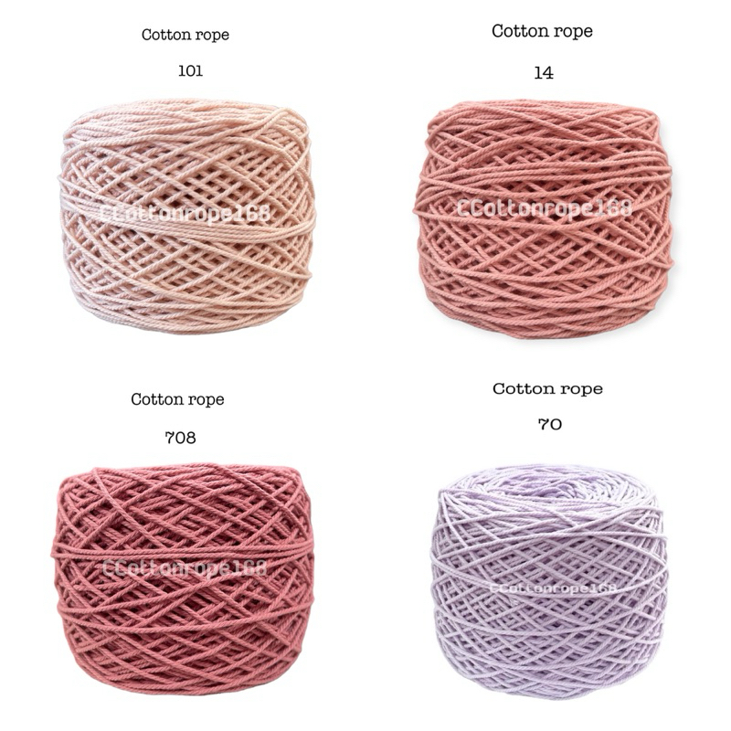เชือกฟอกนิ่ม เกรด A นิ่มพิเศษ ขนาด 2.5 มิล หนัก 200 กรัม ( สีม่วง)