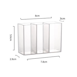 Goody Home กล่องเก็บของ 3 ช่องแบบติดผนัง สําหรับใส่เครื่องสำอางค์ เครื่องเขียน แบบแท่ง/หลอด(จำหน่ายเป็น 1 เซ็ตต่อ 3 อัน)